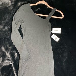 Good American One Shoulder/ Strap Midi Dress